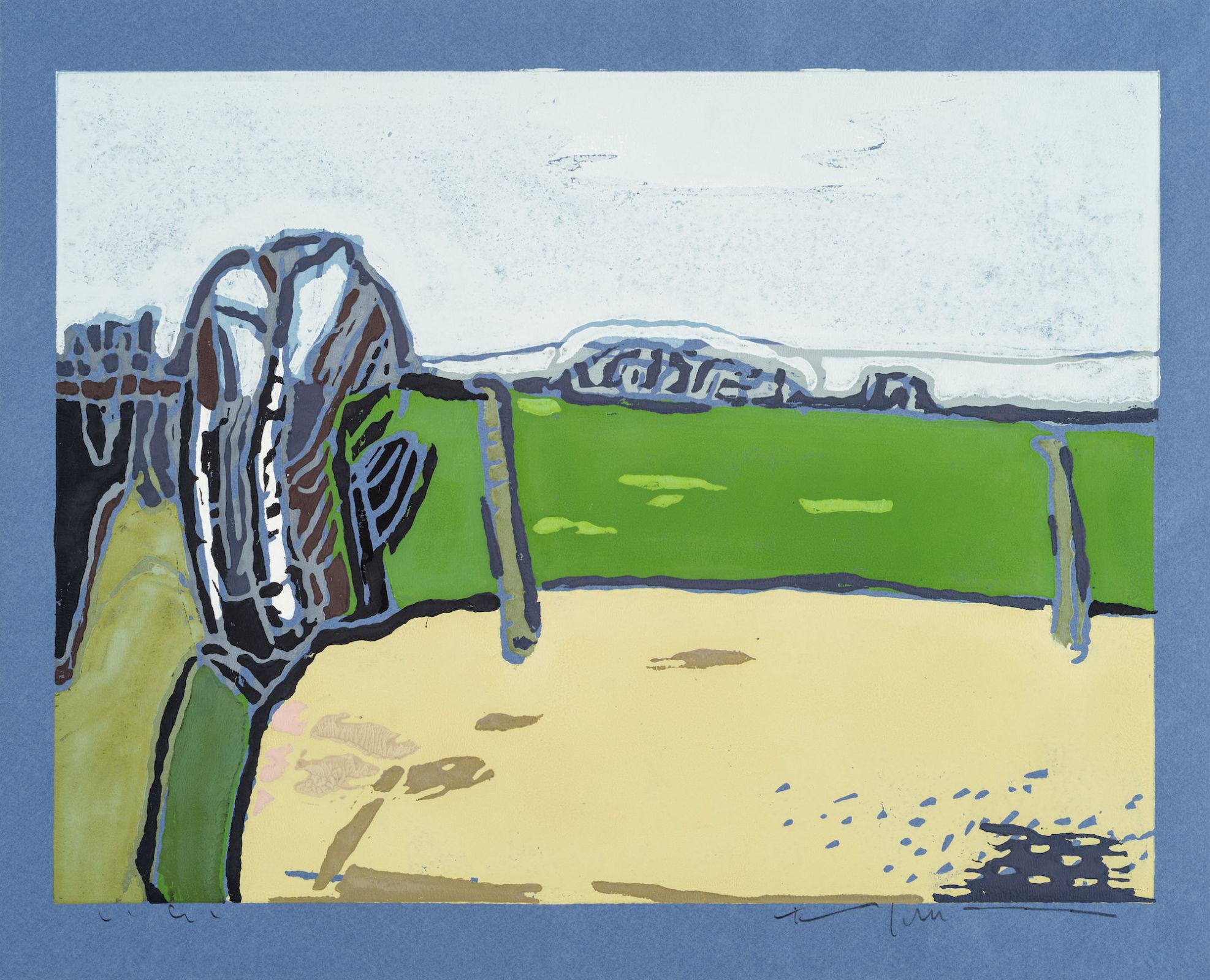 Klaus Fußmann, Kattrott, 1996, 
Linolschnitt, 49,8 x 61,8 cm