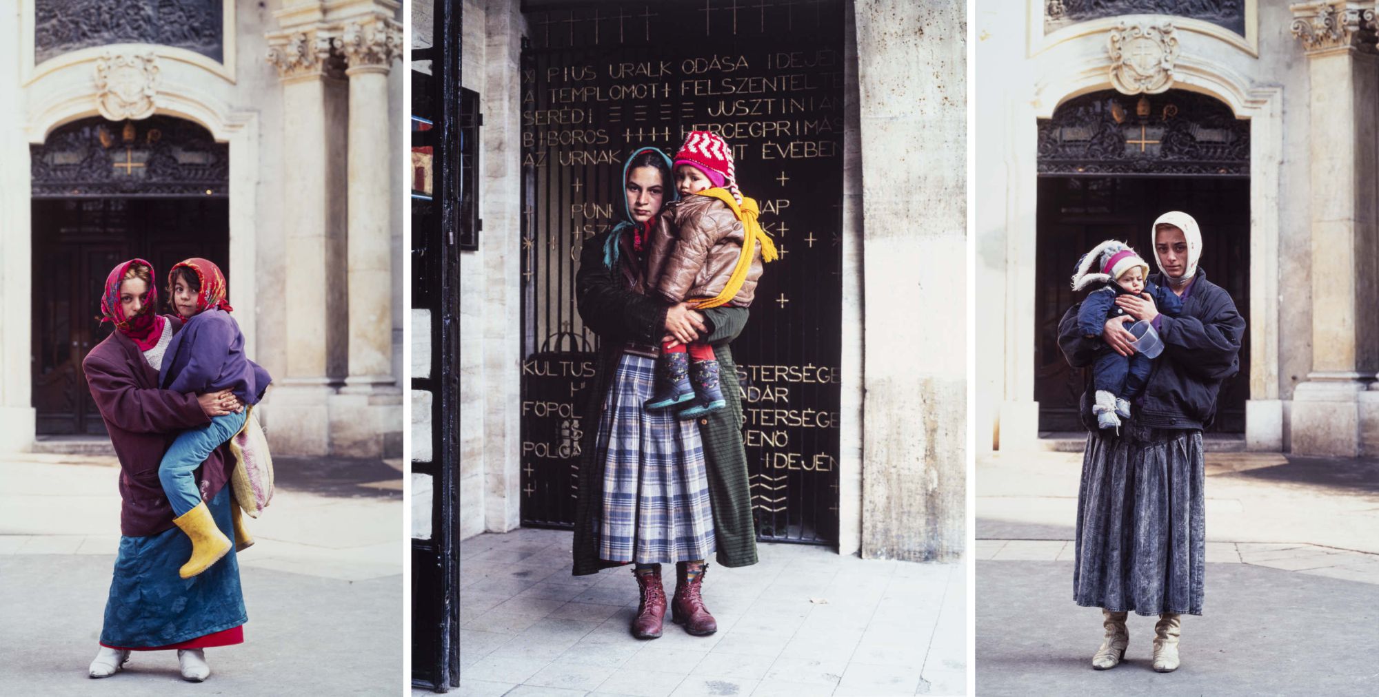 Beate Passow, MATER CUM FILIO, Triptychon, 1996, Cibachromabzug auf Alucubond, 80 x 58 cm/100 x 58 cm / 80 x 58 cm   (3 Abbildungen)